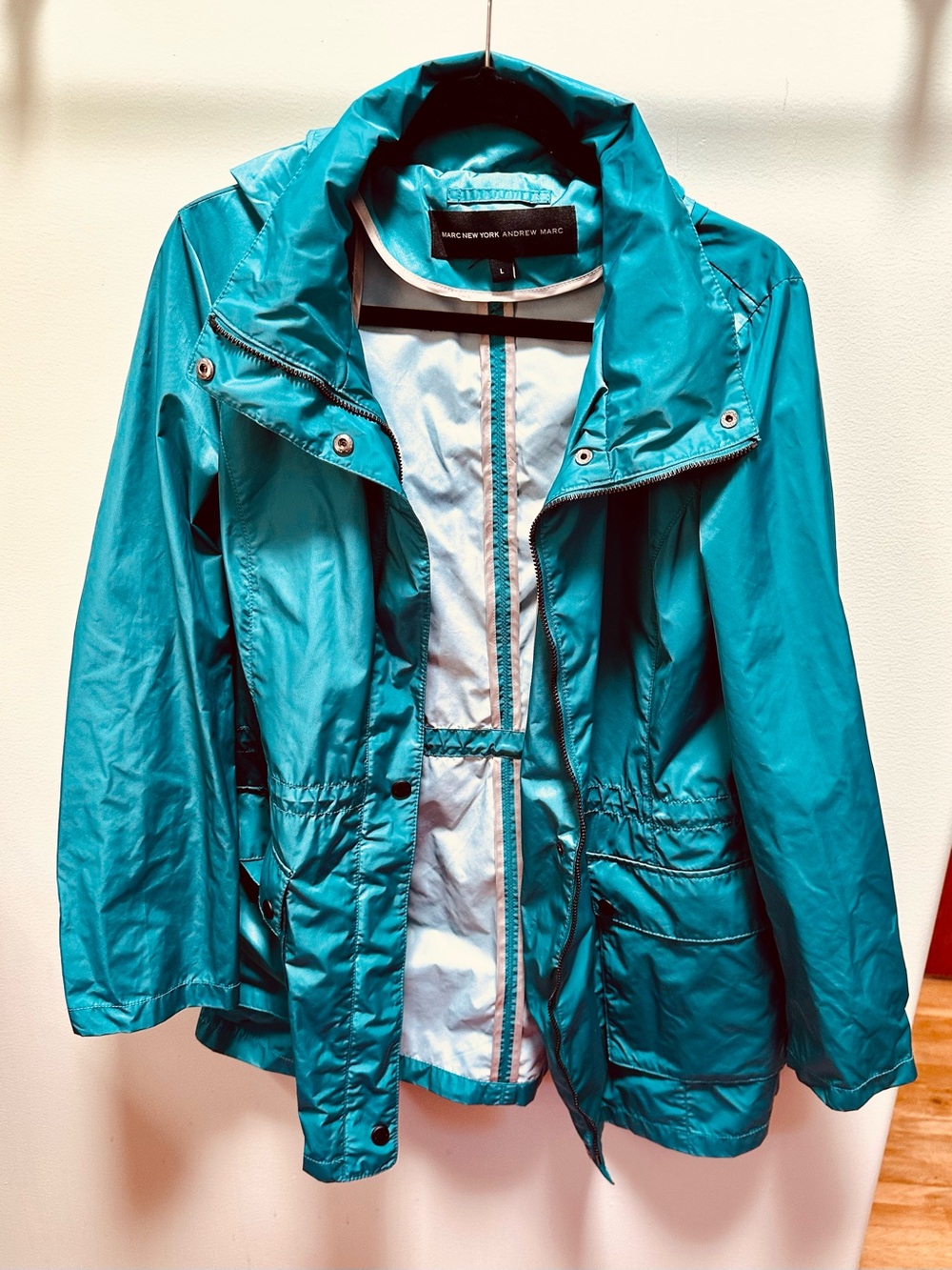 Marc New York Andrew Marc Anorak Teal Utility Packable Jacket Women’s Size L